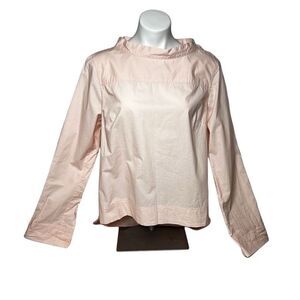 J. Crew NWOT pink long sleeve funnel neck cotton blouse size 12T